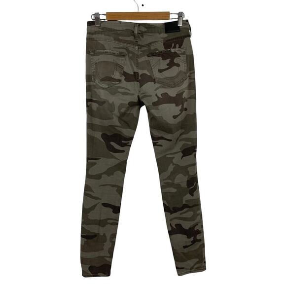 True Religion Halle Mid Rise Super Skinny Jeans In Destroyed Distressed Camo 27 - Picture 10 of 14